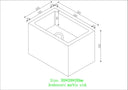 Rosa Norvegia Marble Wall Hung Basin - 300mm