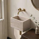 Beige Travertine Wall Hung Basin - 300mm