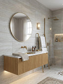 Almond Travertine Effect Premium Porcelain Tile - 600x300mm