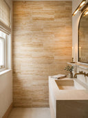 Gold Travertine Effect Premium Porcelain Tile - 600x300mm