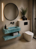 Turquoise Onyx Sink and Shelf - 800mm