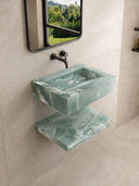Turquoise Onyx Sink and Shelf - 600mm
