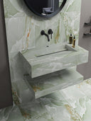 Turquoise Onyx Mint Sink and Shelf - 750mm