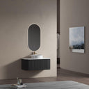 Bali Matt Black Vanity With Side Racks - 900mm