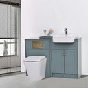 Manor Twilight Blue Combination Bathroom Suite - Vanity Unit with WC unit & Toilet - 1200mm