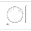 Garda Circular Brushed Gold Aluminium Frame LED Mirror