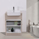 Manor Light Beige Freestanding Vanity Unit with Basin- 600mm