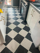 Lusso Noir Marble Effect Porcelain Tile - 300x300x12mm