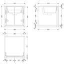 Vatican Matt White Cloakroom Vanity - 400mm