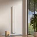 Boston White Double Panel Vertical Radiator - 1800x380mm